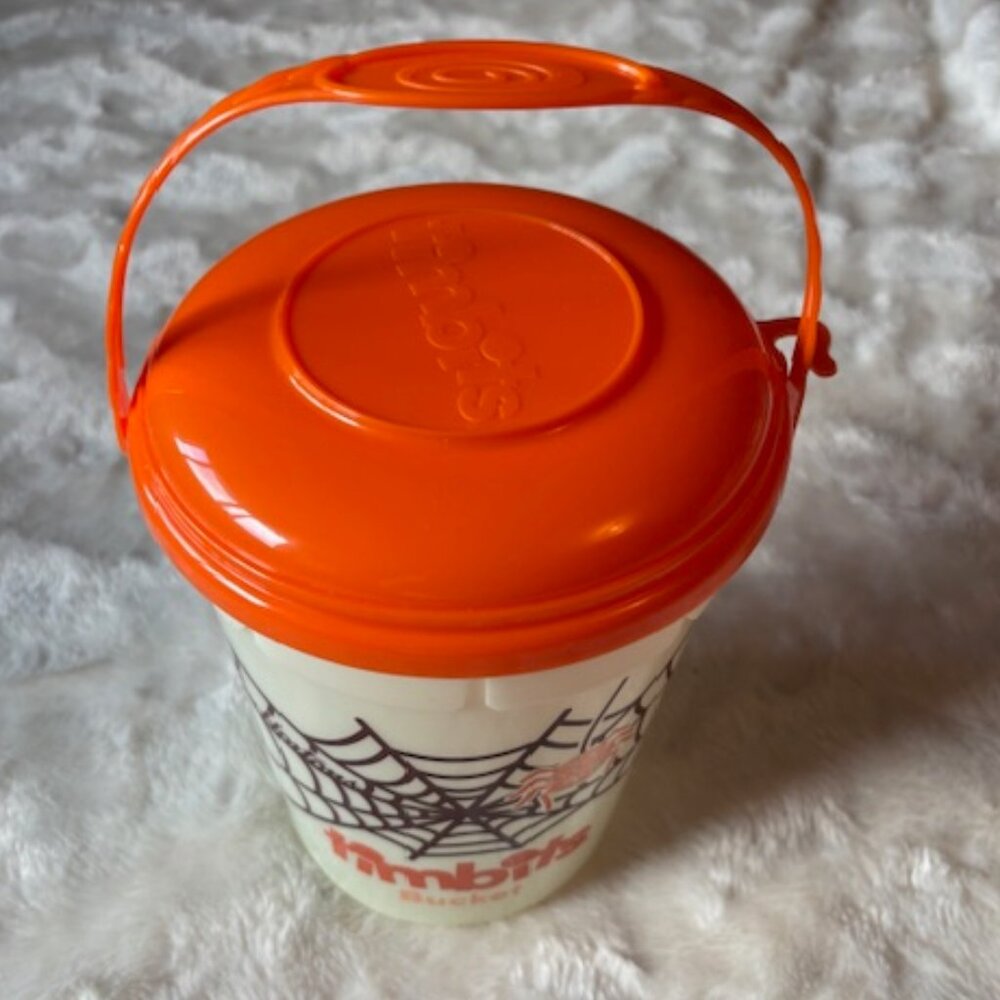 Tim Hortons Whirley Timbits Spider Halloween Bucket with Lid and Handle 2024 New
